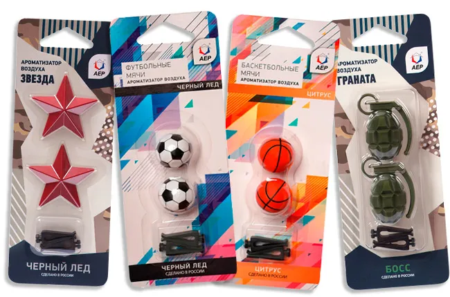 Ароматизаторы автомобильный на дефлектор от компании АЕР Ароматизаторы автомобильный на дефлектор