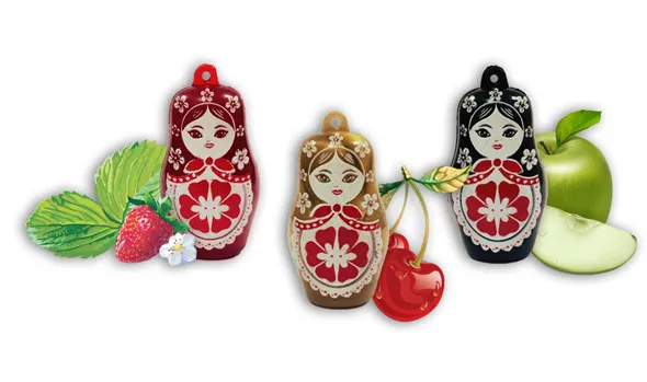 «Матрёшки» — ароматизаторы авто в традиционном русском стиле от компании "АЕР" «Матрёшки» — ароматизаторы авто в традиционном русском стиле