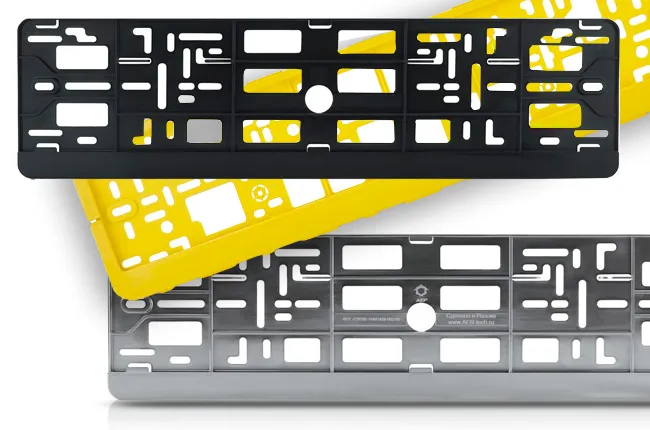 Желтые и черные номерные авторамки | Производство АЕР Желтые и черные номерные авторамки